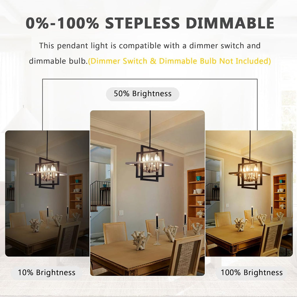 Modern Black Chandelier - View 7