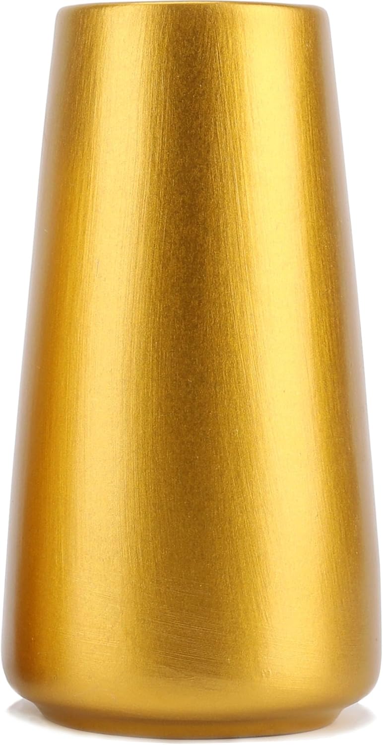 Boho Beige Flower Vase — Gold
