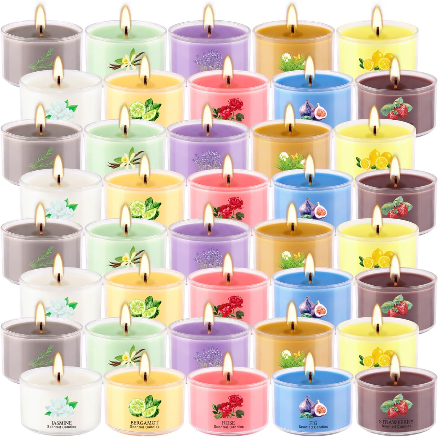 Soy Wax Brown Scented Candle — 40PackMulticolored