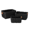 Boho Rattan Woven Basket — Set of 3