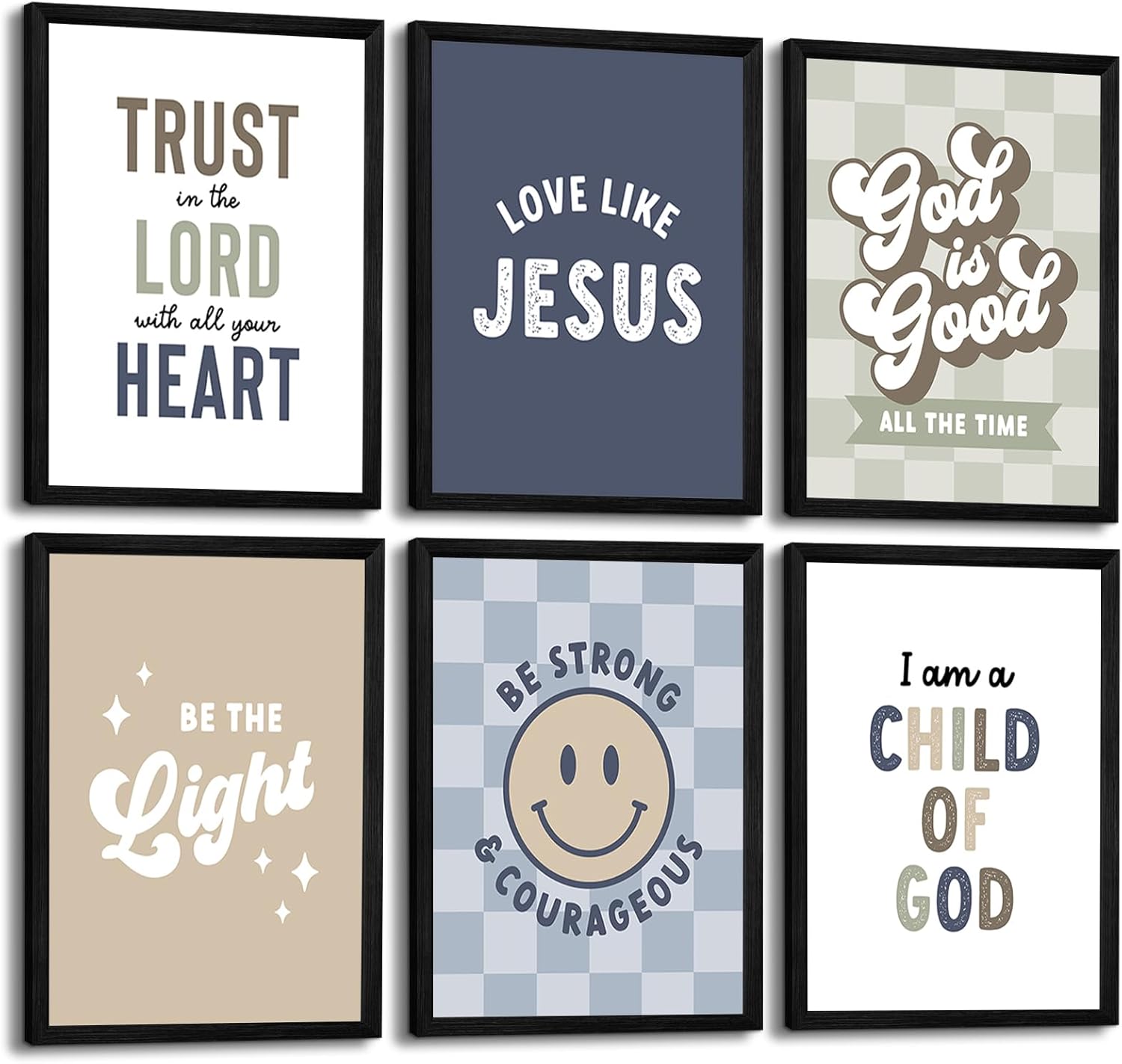 Unframed Blue Wall Decor — 10" — 8x10 Inch Framed
