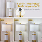 USB Luxe Blue Bedside Lamp — 28" - View 3
