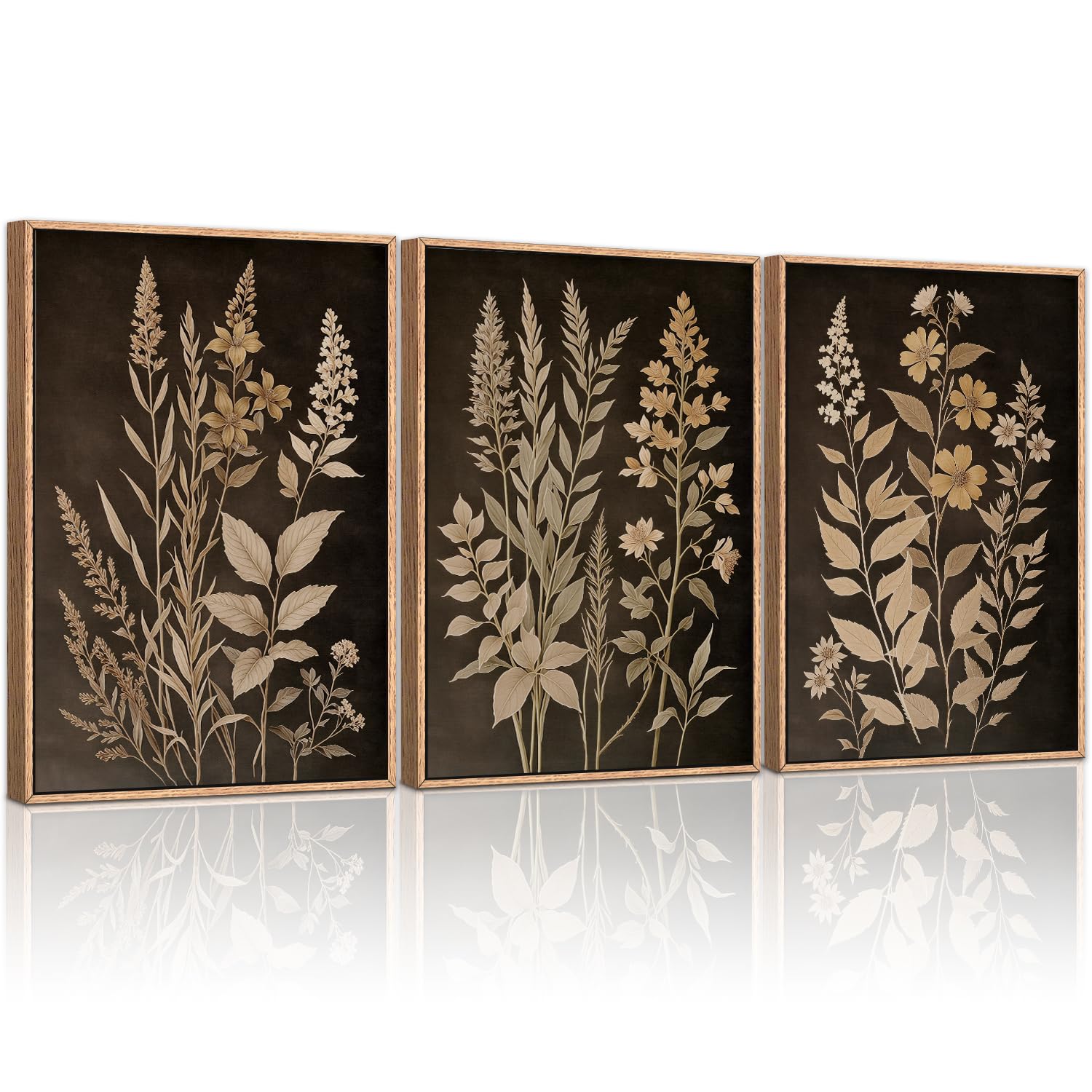 Framed Farmhouse Beige Canvas Wall Art — 16"