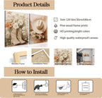 Framed Beige Canvas Wall Art — 16" - View 5