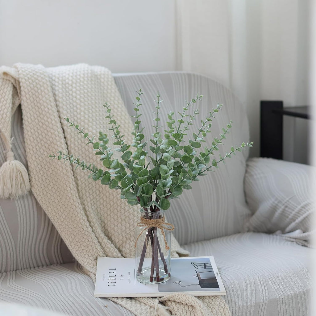 Farmhouse Glass Artificial Plant — 17.5" - View 5