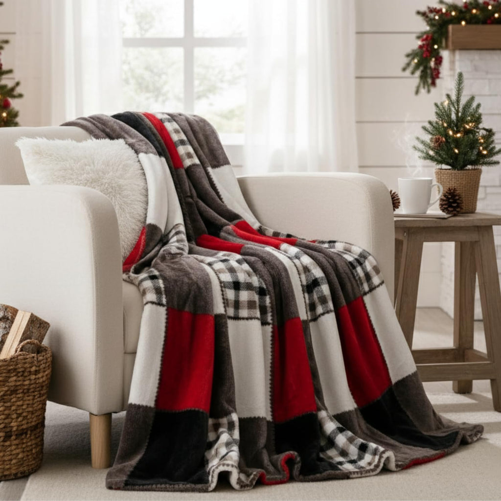 Farmhouse Black Throw Pillow — 50x60 - View 2