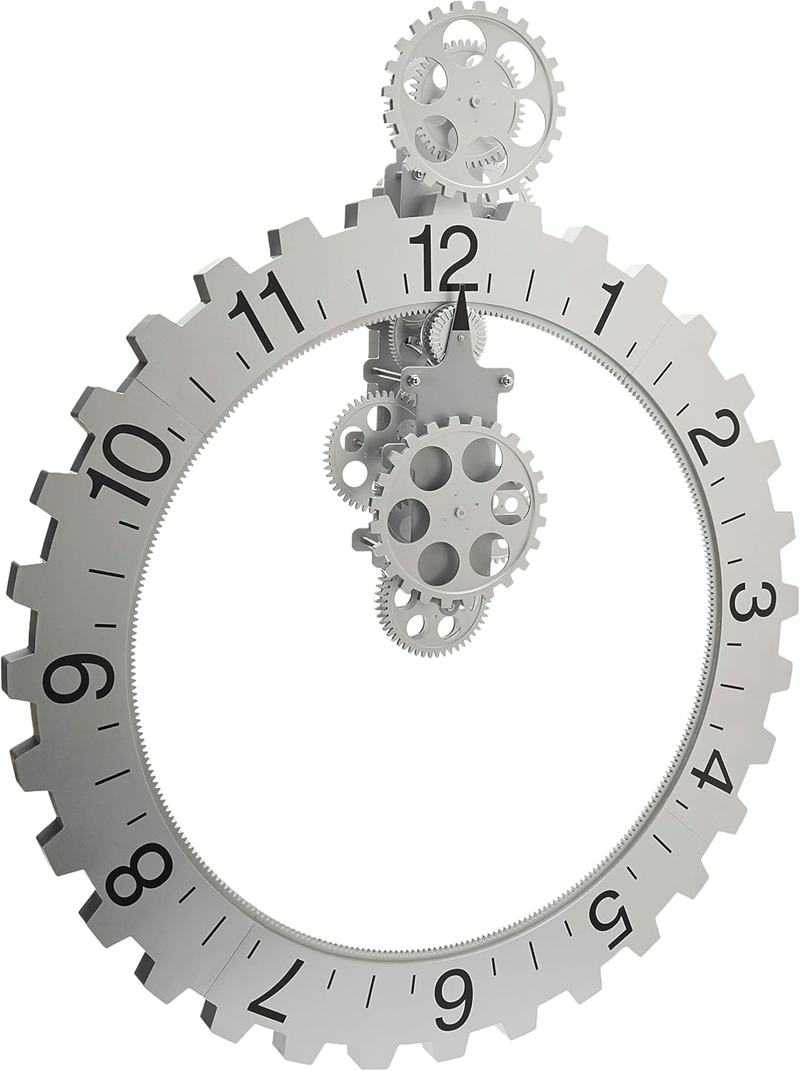 Black Wall Clock — Silver
