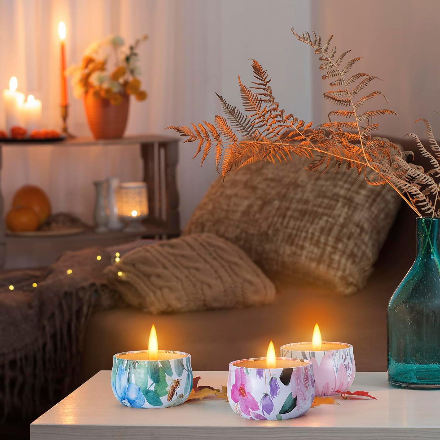 Soy Pink Scented Candle - View 5