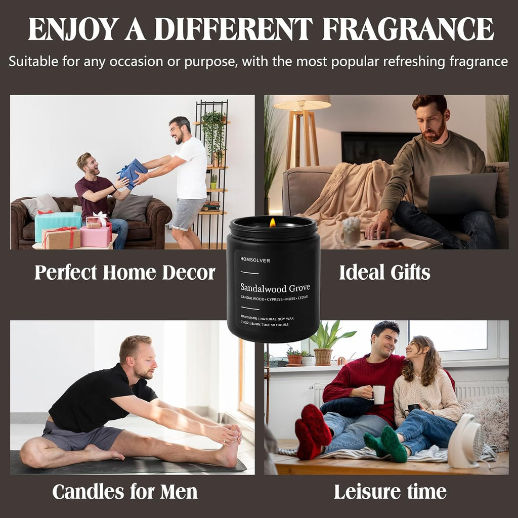 Wood Scented Candle — Set of 4 - View 7