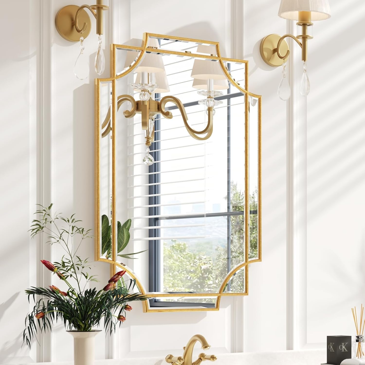 Beveled Farmhouse Glass Vanity Mirror — 30" — 30"L x 20"W
