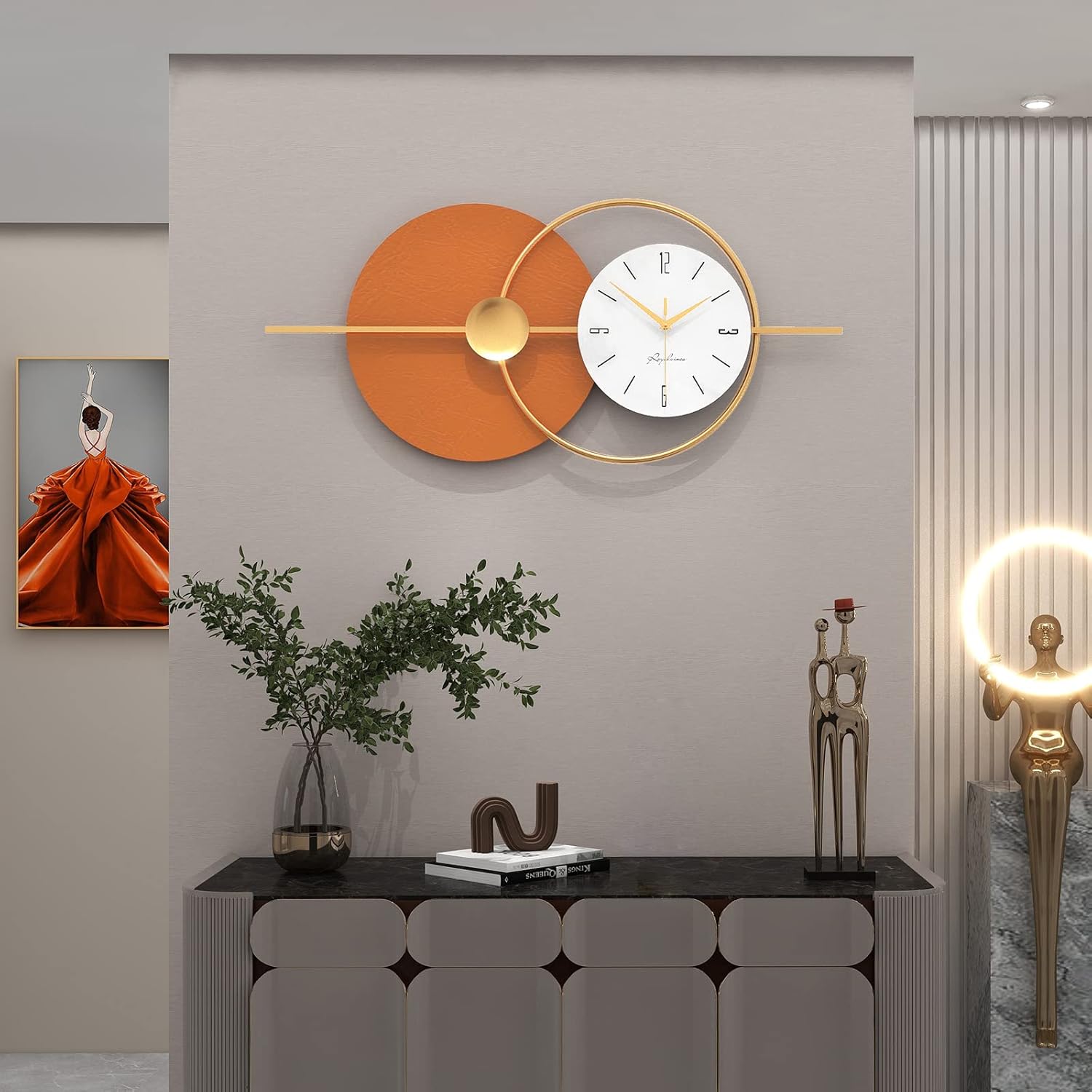 Modern Metal Wall Decor — 4" — 12*31in