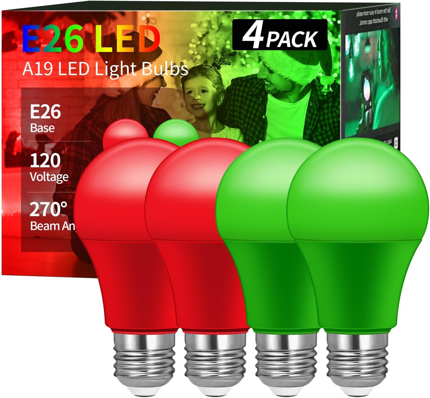 Green Smart Bulb — Set of 1 — Red and Green