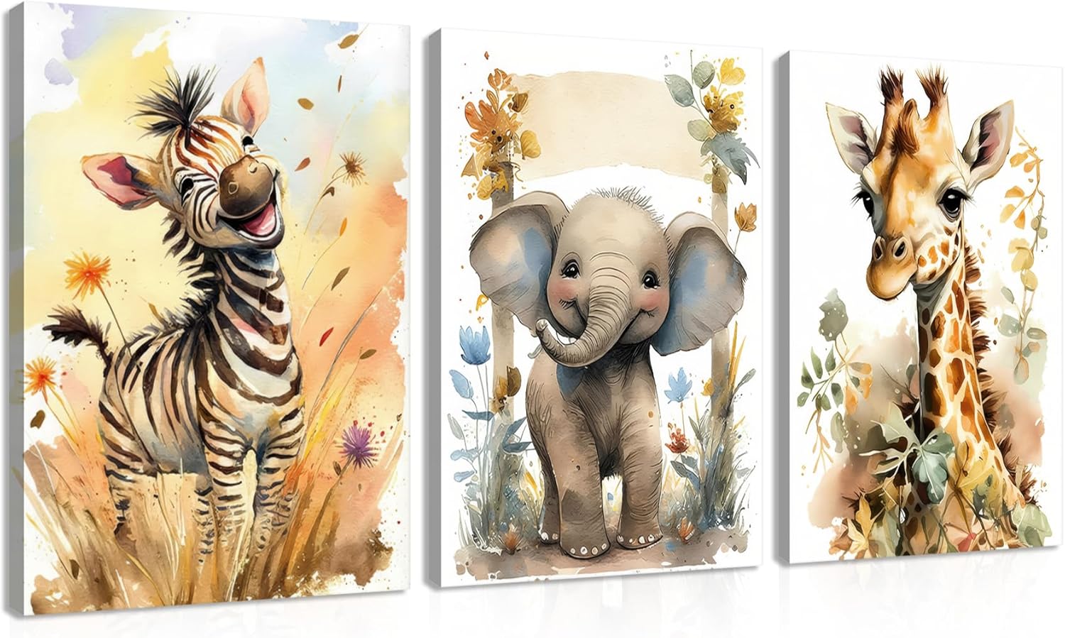 Framed Fabric Canvas Wall Art — 16" — Animal