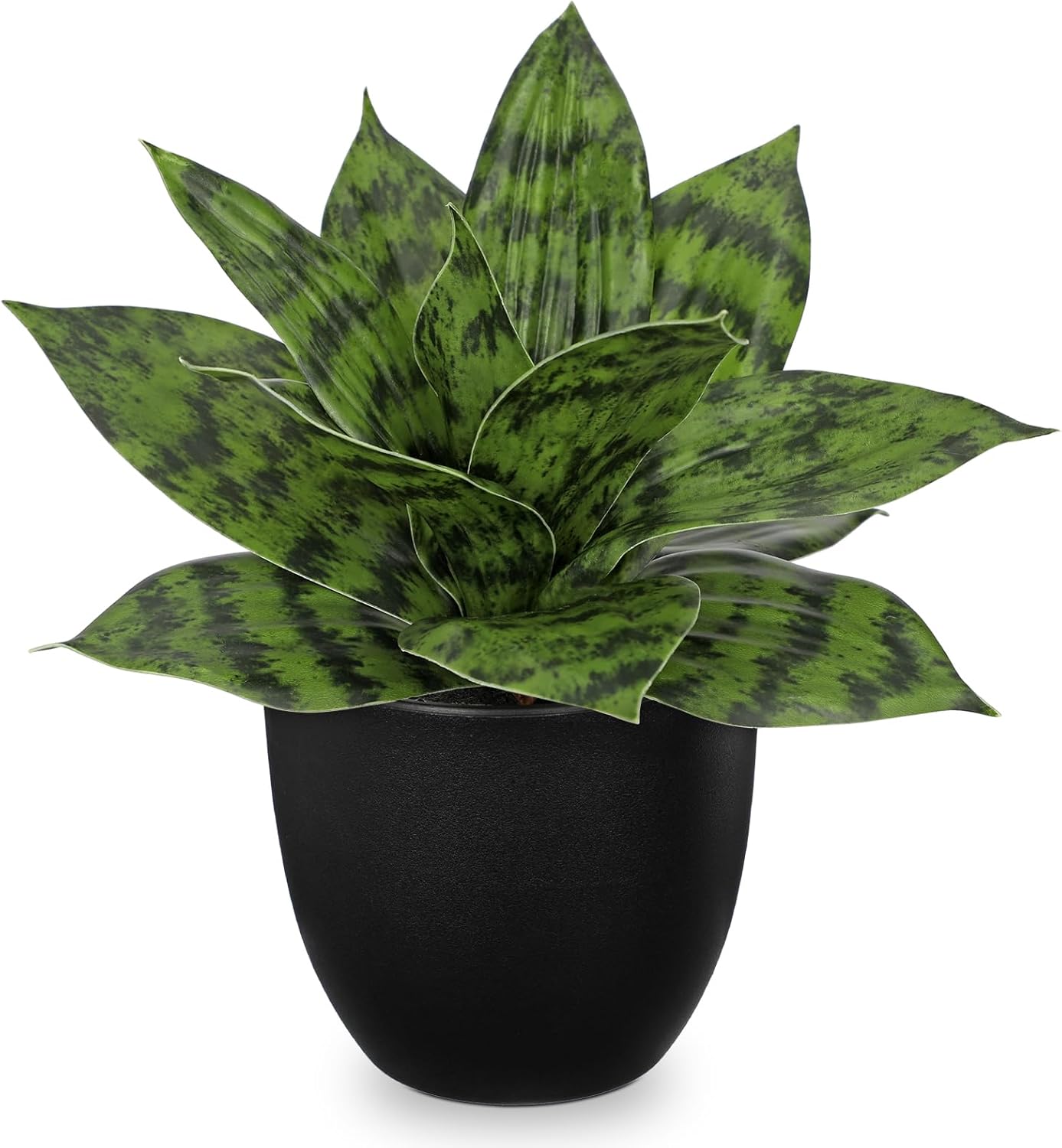 Modern Black Artificial Plant — 9" — Green #1-black Pot