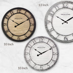 Vintage Farmhouse Gold Wall Clock — 10" - View 5