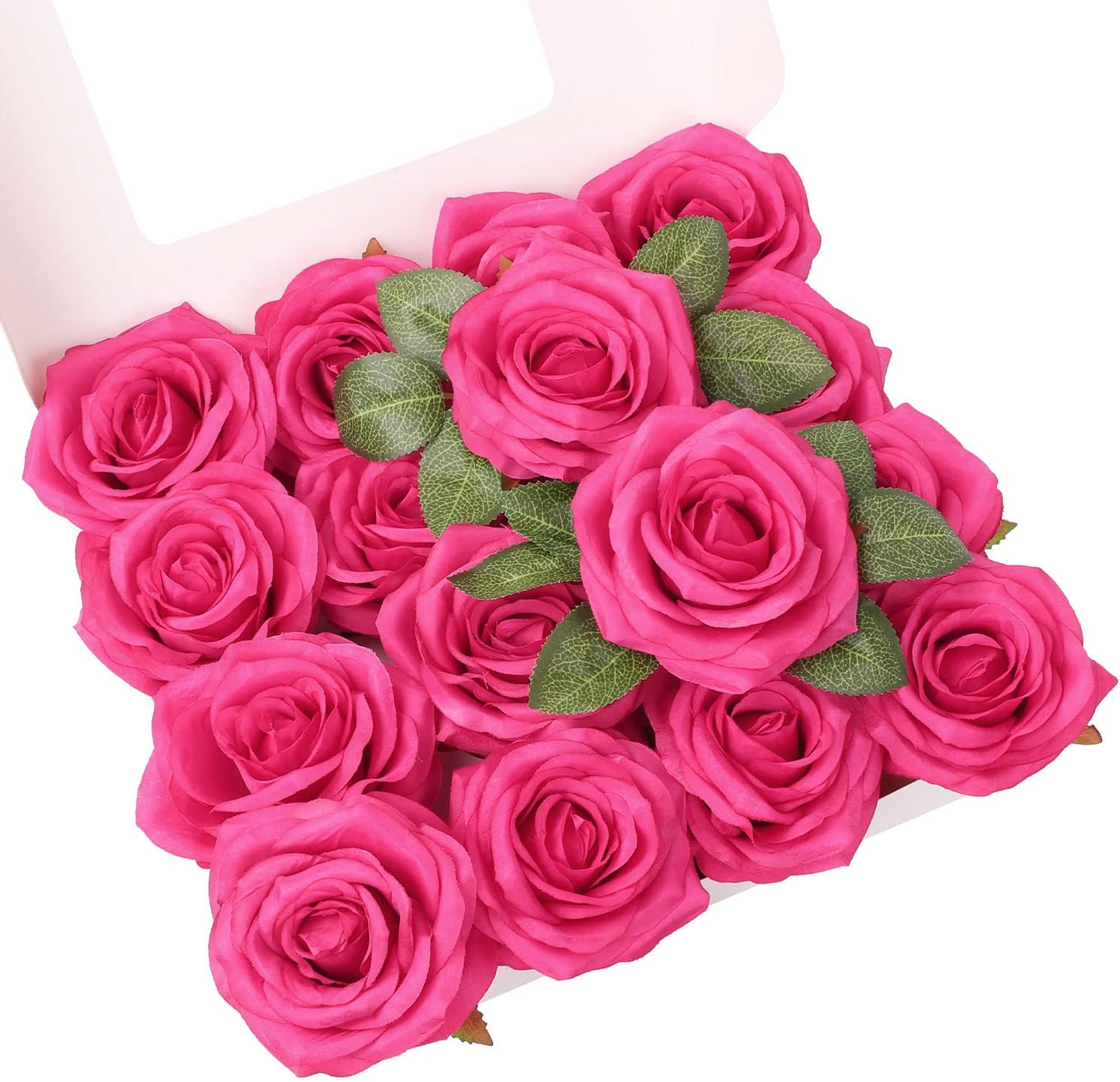 Black Artificial Flowers — Hot Pink