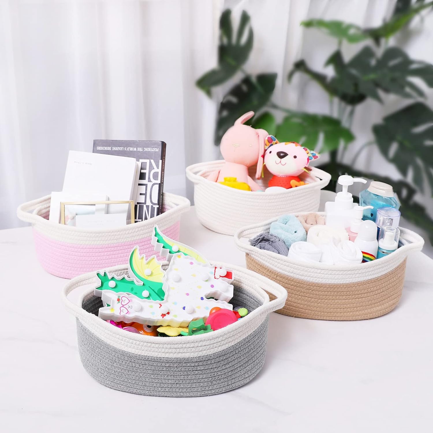 Boho Beige Storage Bin — 12" - View 6