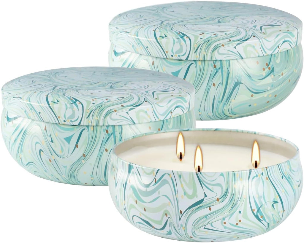 Scented Blue Candle Set — Blue