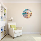 Battery Operated Blue Wall Clock — 12" - View 2