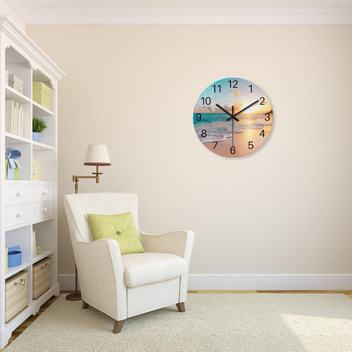 Battery Operated Blue Wall Clock — 12" - View 2