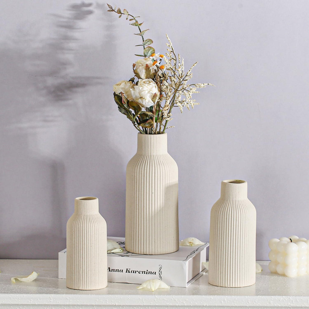 Boho Beige Vase — Set of 3 - View 6