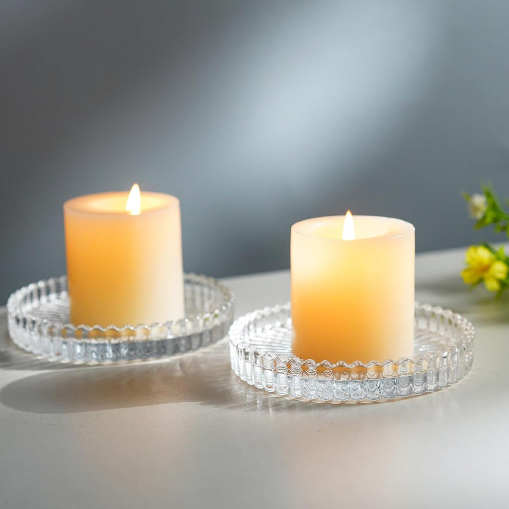 Round White Pillar Candle — 5" - View 8