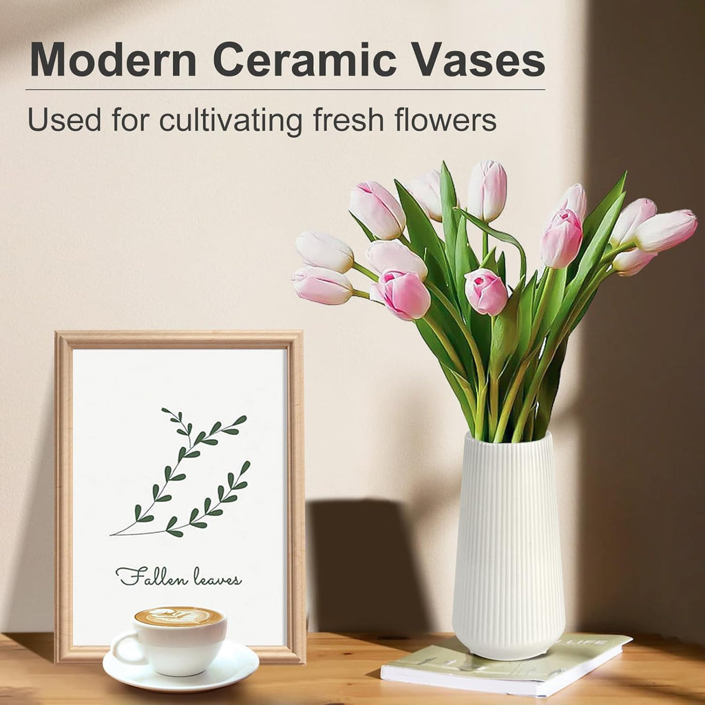 Farmhouse Beige Flower Vase - View 4