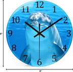 Battery Operated Blue Wall Clock — 8" - View 8