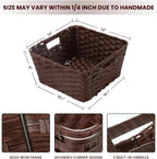 Boho Brown Storage Basket — 12" - View 2