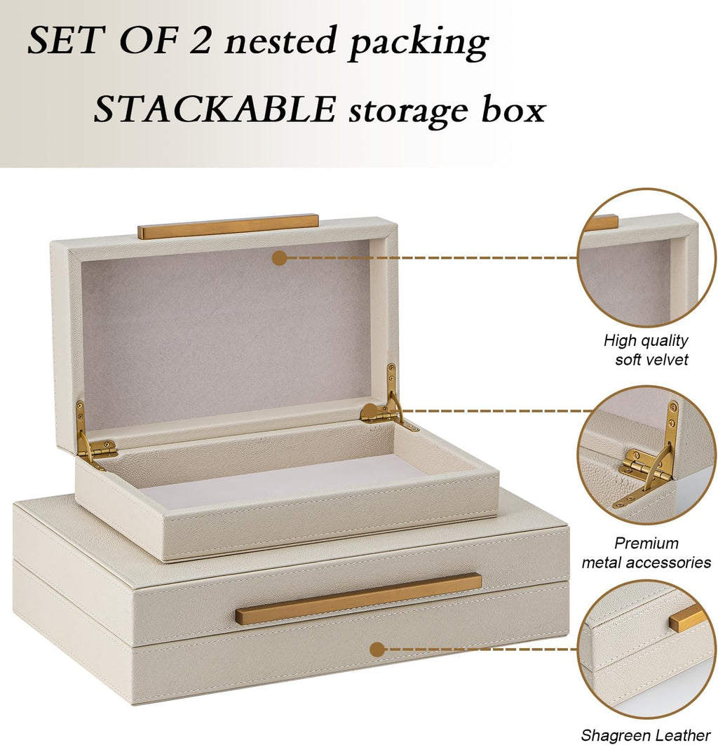 Luxe Beige Storage Basket — Set of 2 - View 3