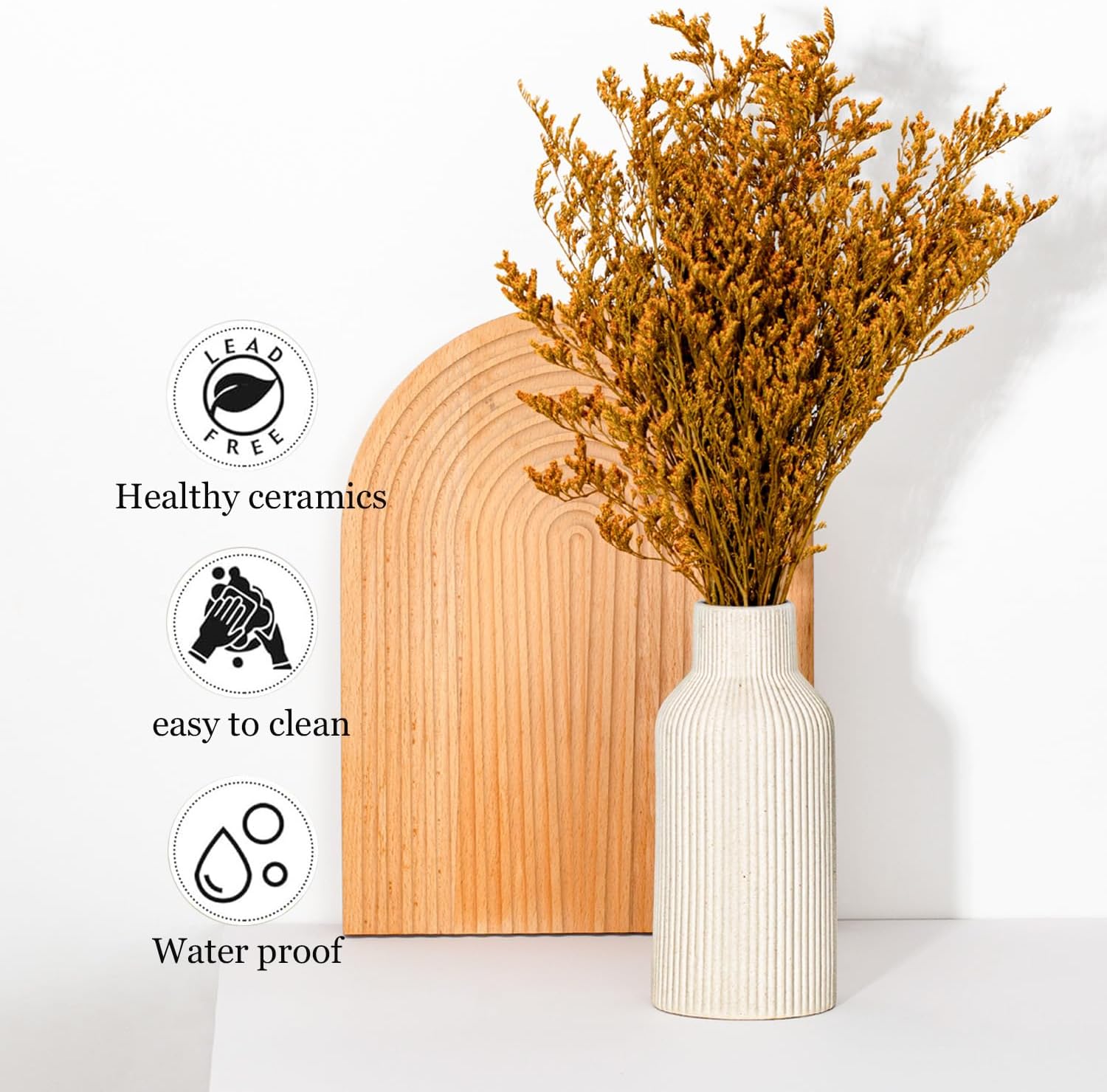 Boho Beige Vase — Set of 3 - View 3