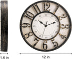 Battery Operated Mid-Century Wall Clock — 12" - View 2