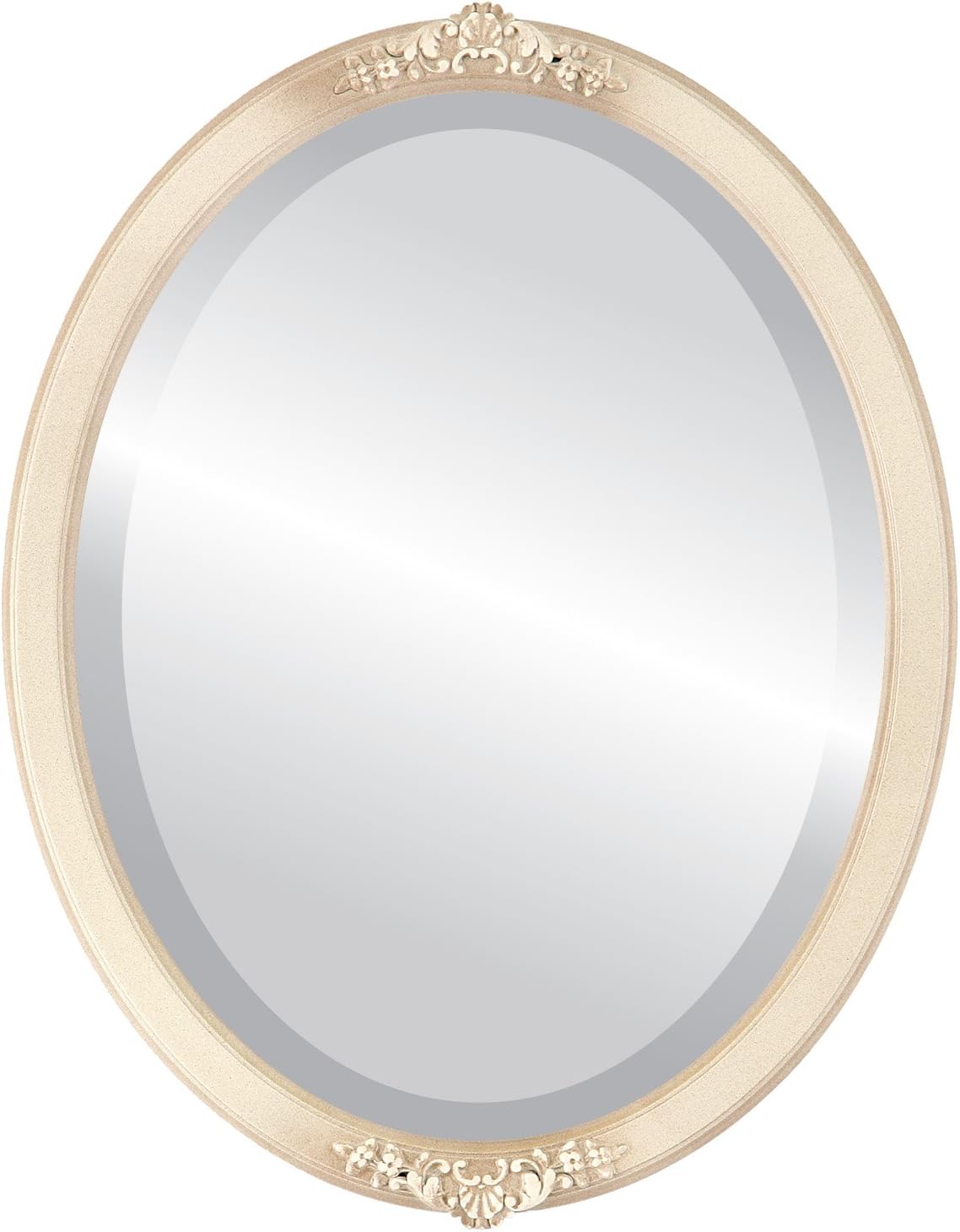 Beveled Luxe Beige Wall Mirror — 26" — Taupe