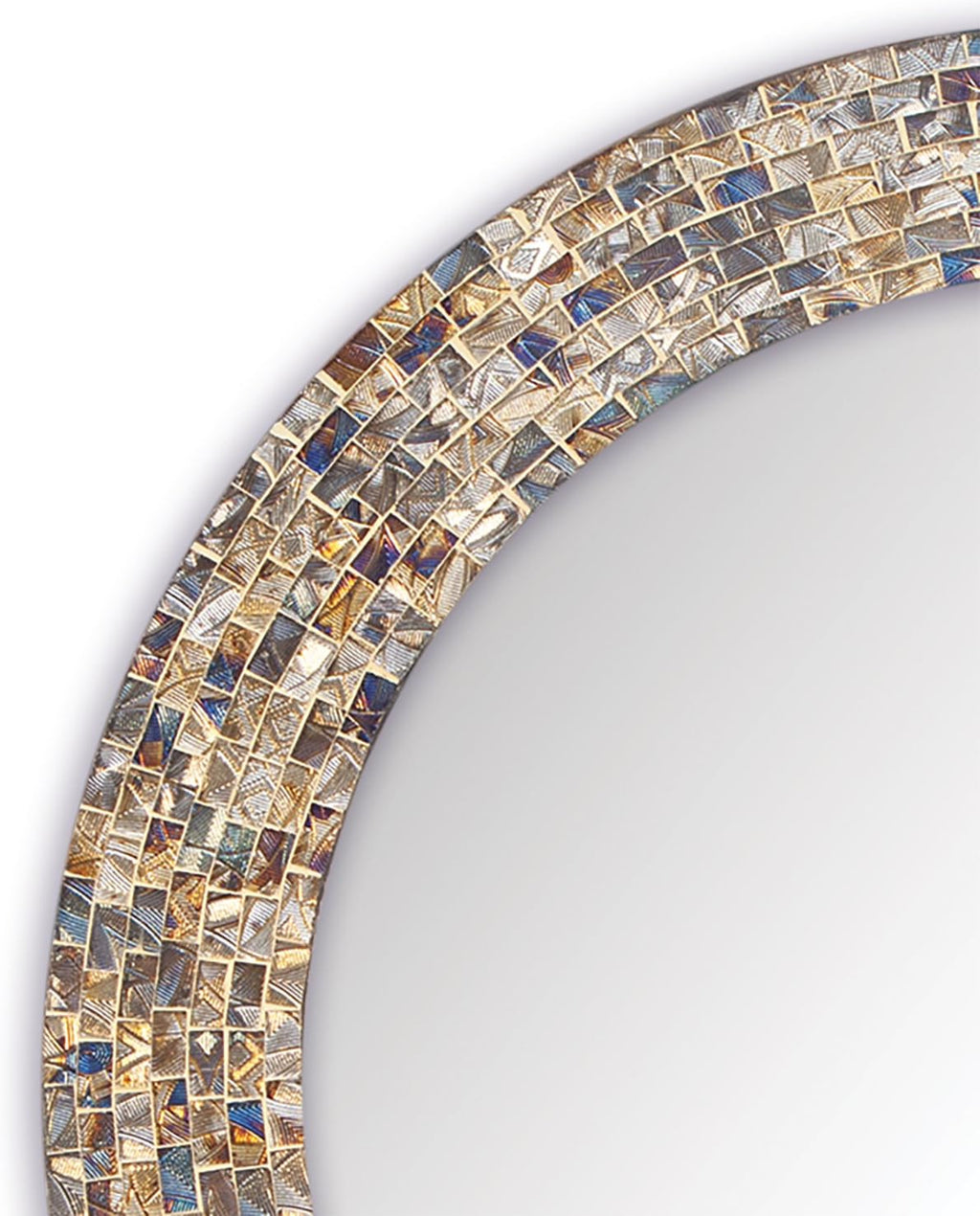 Round Luxe Beige Wall Mirror — 24" - View 6