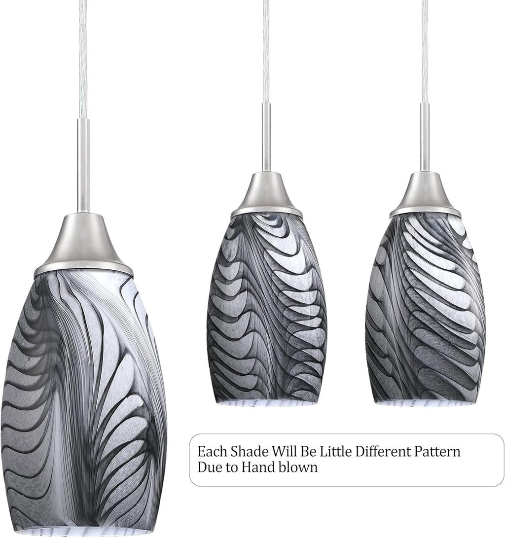 Oval Luxe Black Pendant Light — 4.72" - View 3