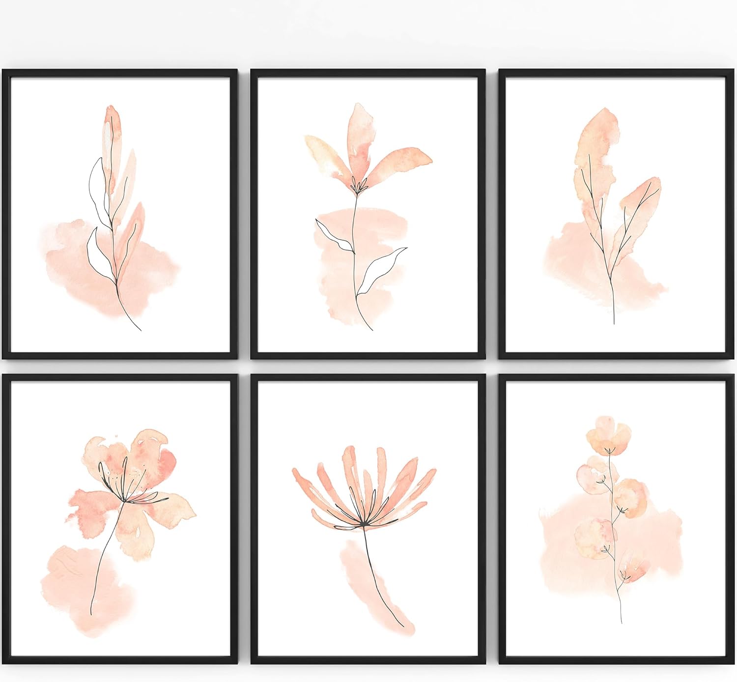 Unframed Wall Art Print — 8x10 — Floral Sketches
