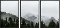 Framed Farmhouse Fabric Wall Art — 24" — 16"x24"x3 Panels Black