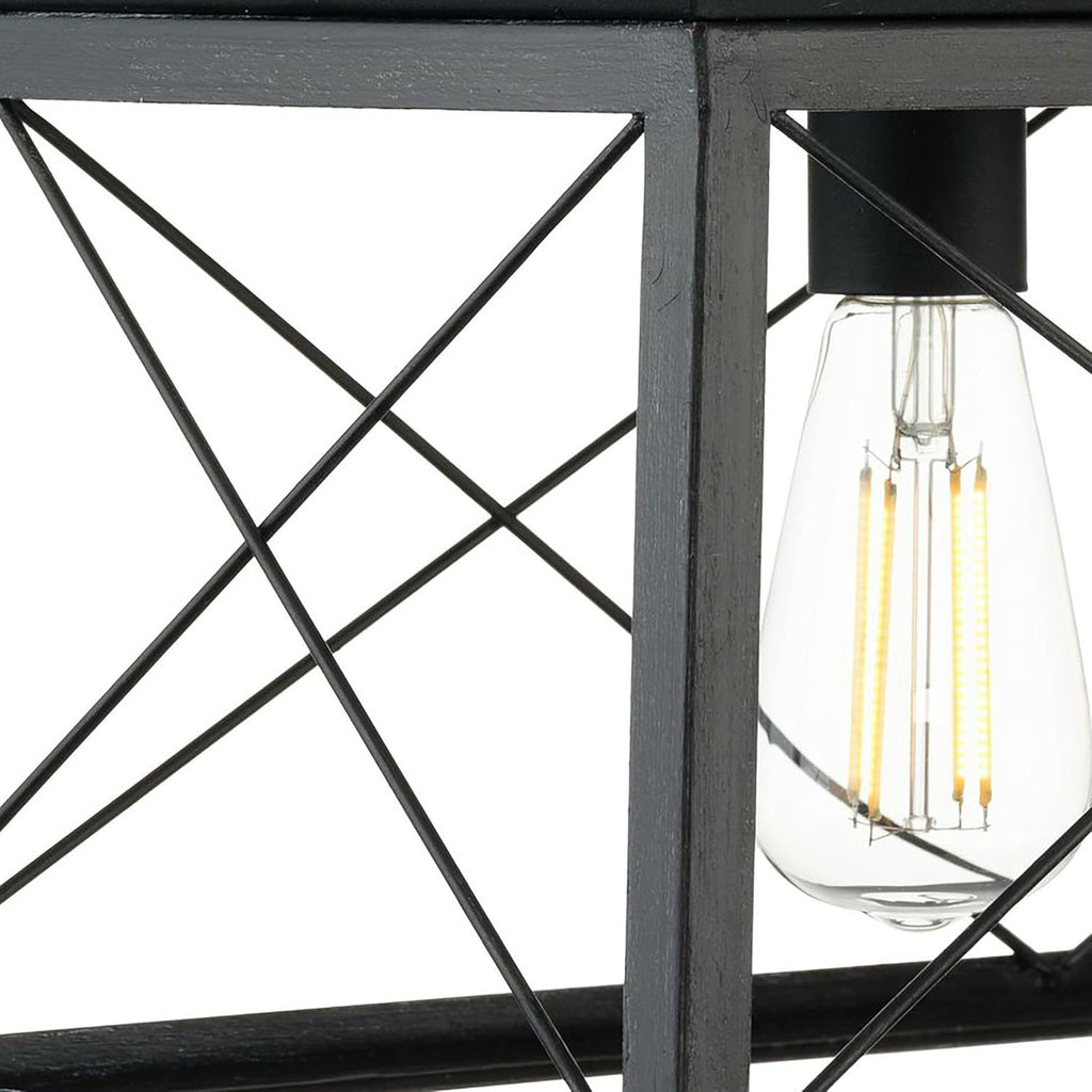 Farmhouse Black Chandelier — 5-Light - View 7