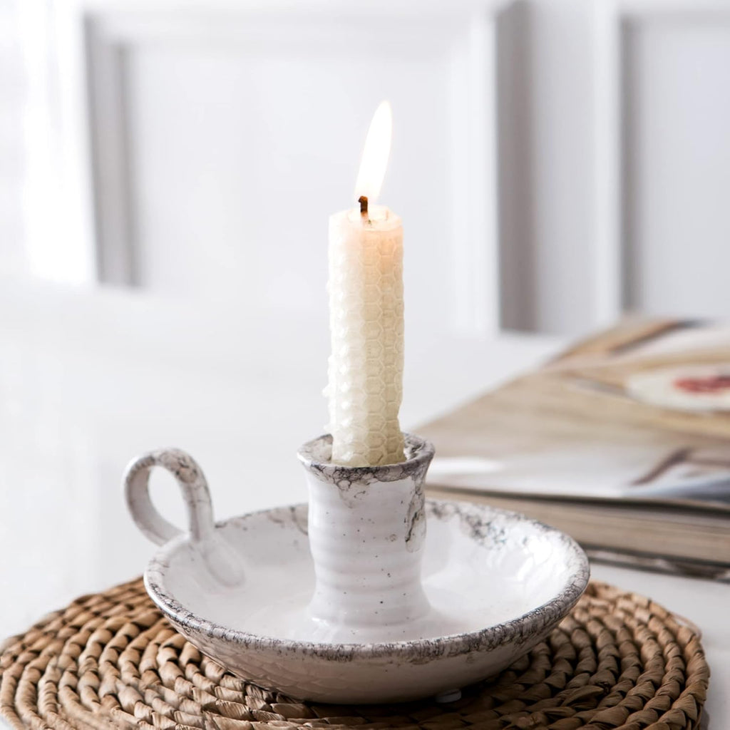 Brown Candle — A-white Candle Holder