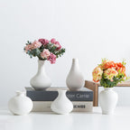 Boho Black Vase Set — Set of 11 — C-white Small Vase Set of 5