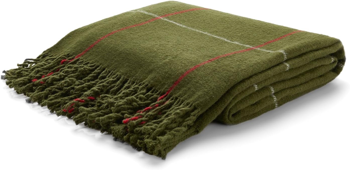 Beige Throw Pillow — 80" — Olive