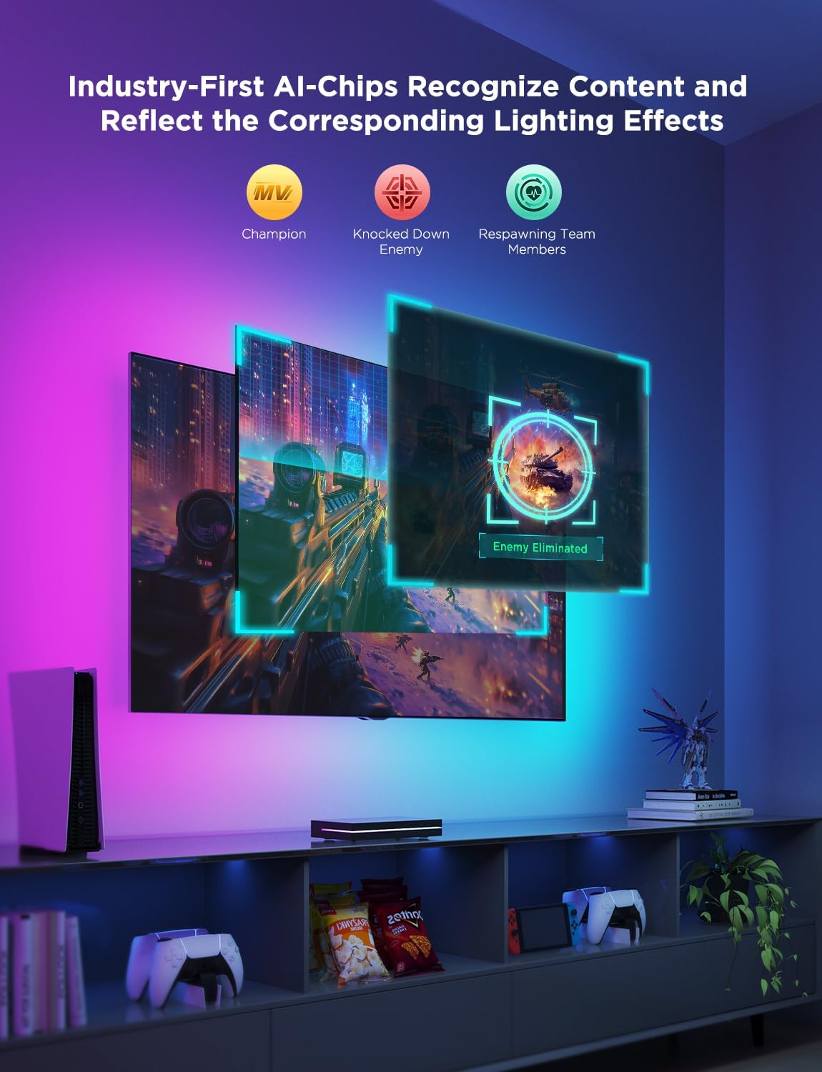 Metal LED Light Strip — 75" - View 4