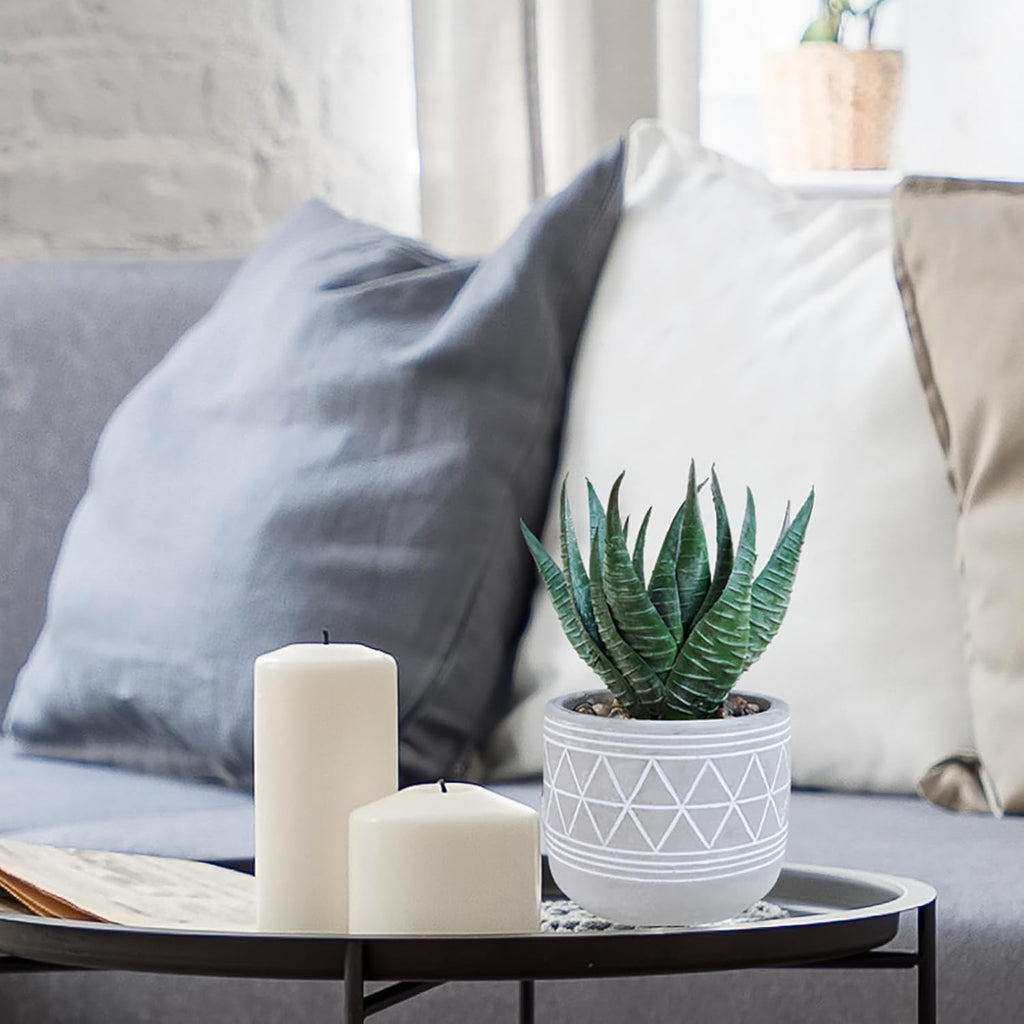 Boho Stone Faux Succulent — Set of 3 - View 4