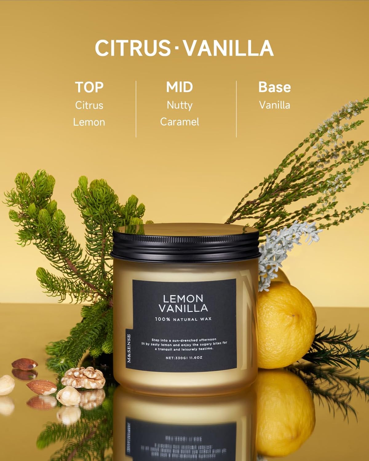 Soy Wax Beige Scented Candle - View 2