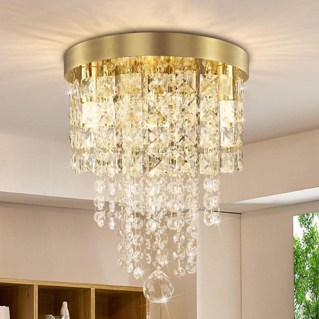 Luxe Black Chandelier — 7.7" — 05-9.7"xH11.5"-Gold