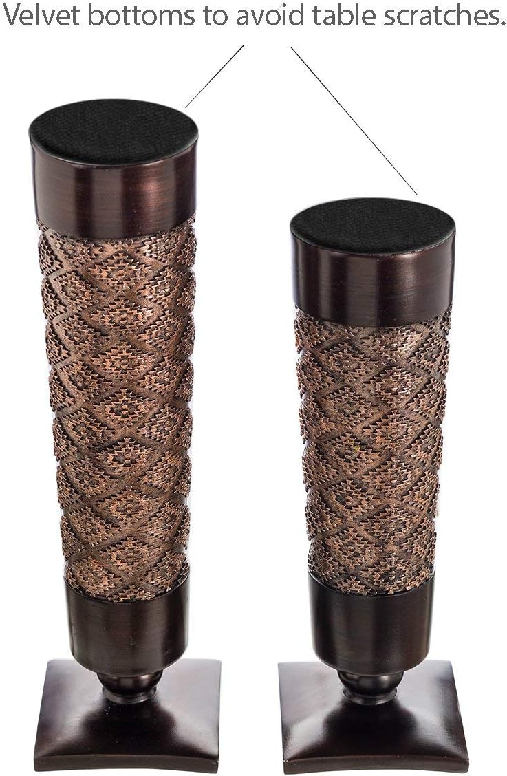 Brown Pillar Candle — Set of 2 - View 5