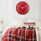 Battery Operated Modern Black Wall Clock — 12" - View 4