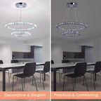 Adjustable Luxe Metal Chandelier — 8" - View 5