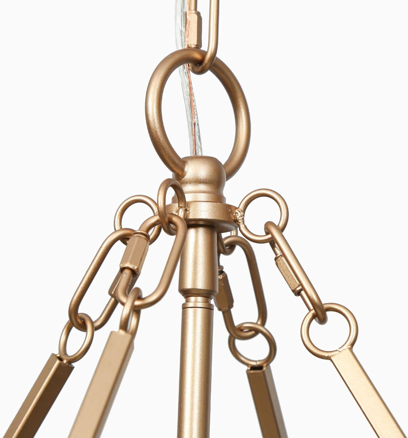 Luxe Metal Chandelier — 4-Light - View 7