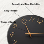 Battery Operated Luxe Black Wall Clock — 18" - View 9